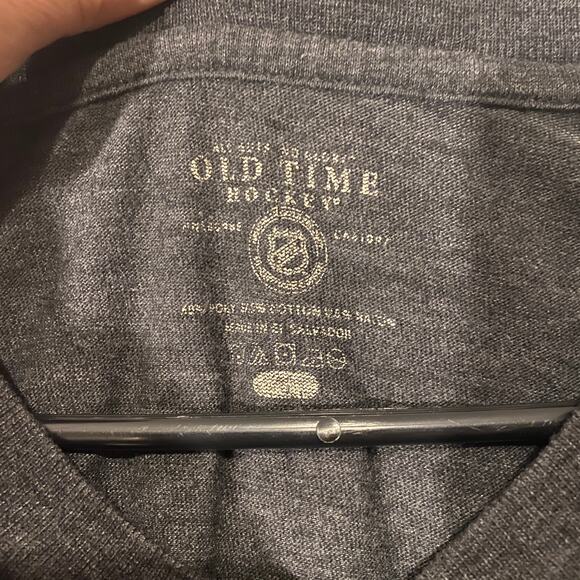 Old Time Gray Short Sleeve Casual V-Neck Boston Bruins Hockey T-Shirt Women Sz S - Picture 4 of 6